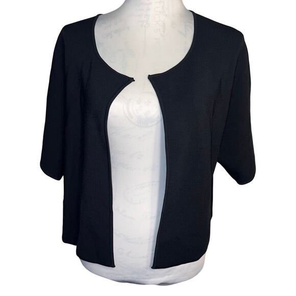 classiques entier By Nordstrom Women XL Heavy Ponte Ribbed Stretch Crop Jacket - Picture 2 of 9